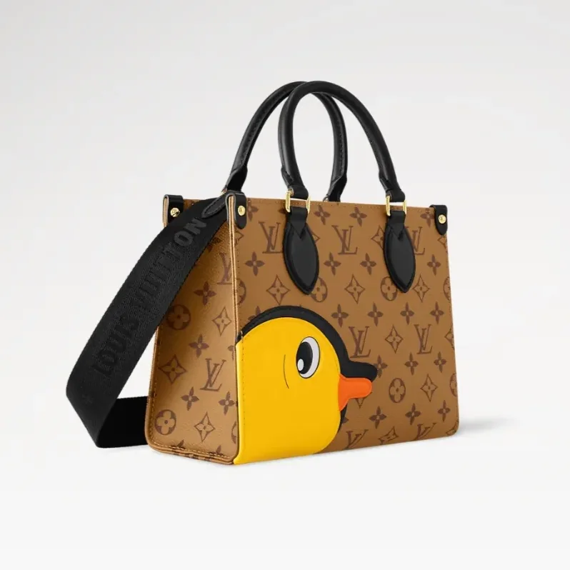 Louis Vuitton OnTheGo PM Tote Bag / Monogram Reverse Brown Gold Hardware Louis Vuitton OnTheGo PM Tote Bag / Monogram Reverse Brown Gold Hardware