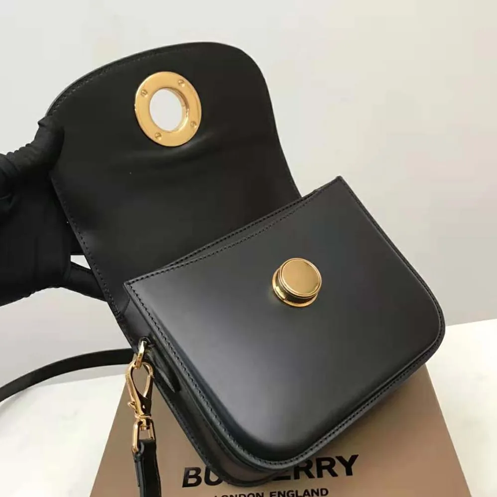 Burberry Leather Small Elizabeth Bag for Women in Black