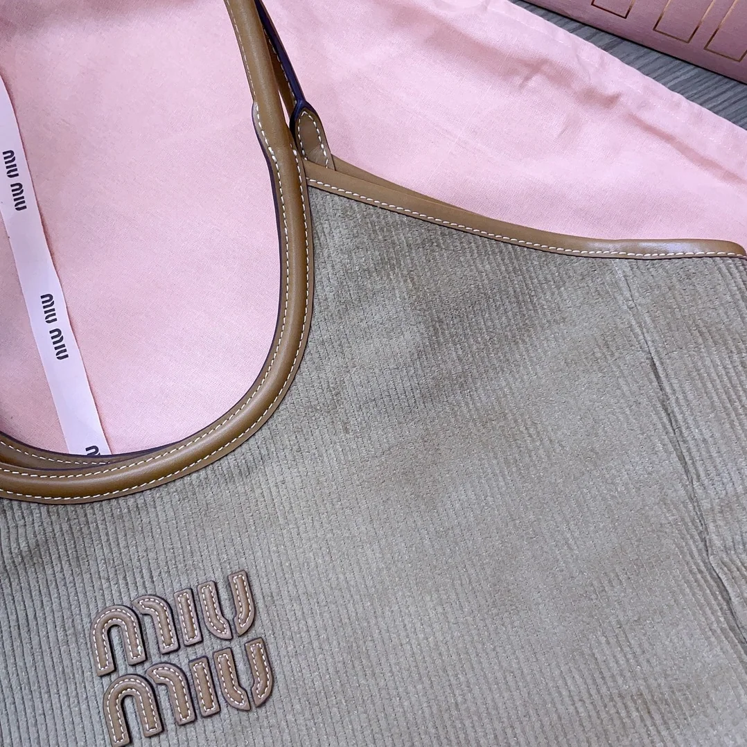 Miu Miu IVY Corduroy Shopping Bag for Women Miu Miu IVY Corduroy Shopping Bag for Women