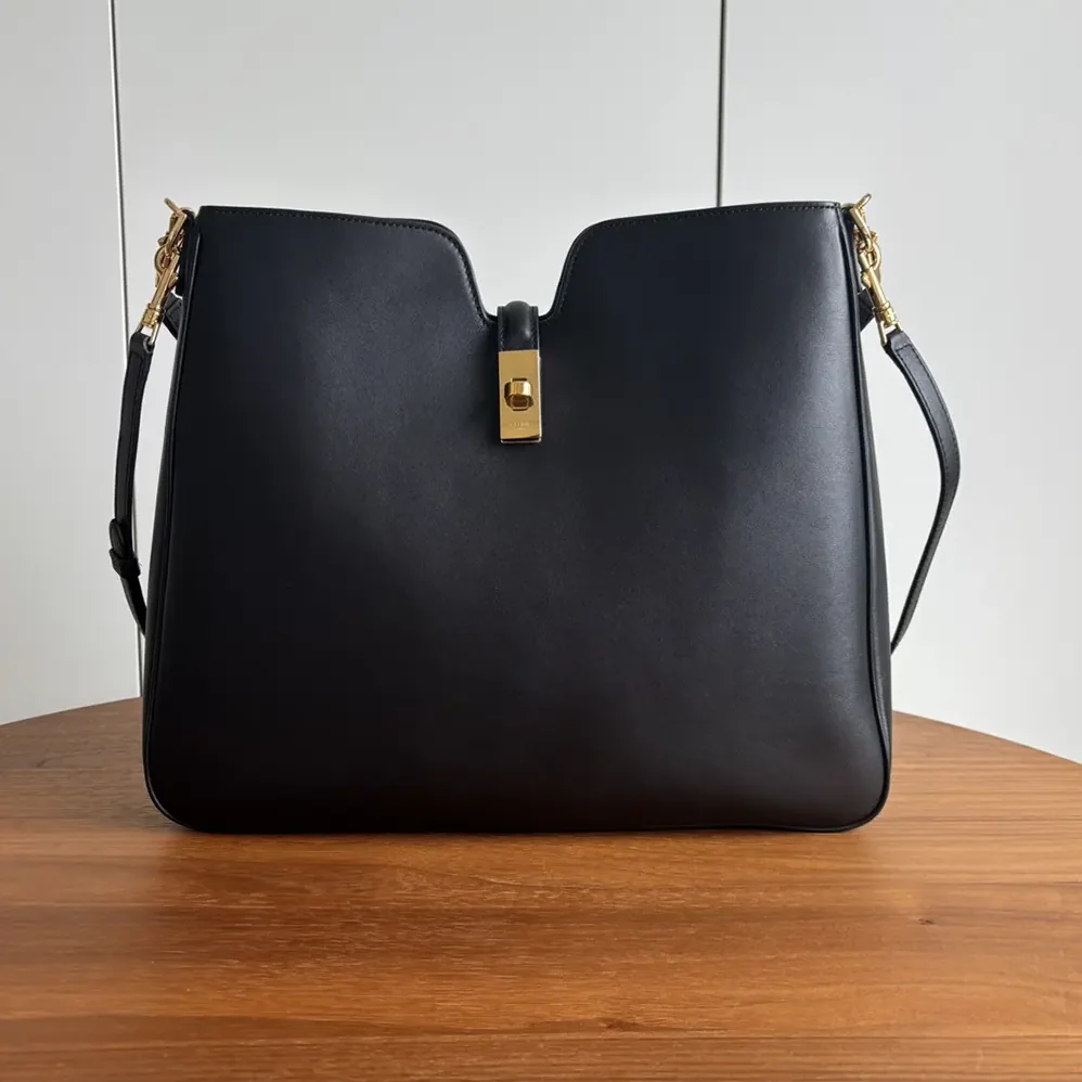 Celine Medium Camille 16 Soft Bag in Smooth Calfskin for Women in Black Celine Medium Camille 16 Soft Bag in Smooth Calfskin for Women in Black