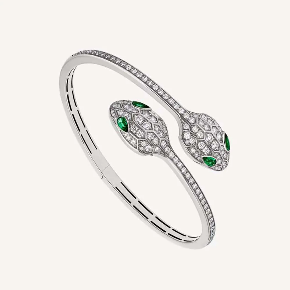 Bvlgari Serpenti 18 kt White Gold Bracelet Set for Women