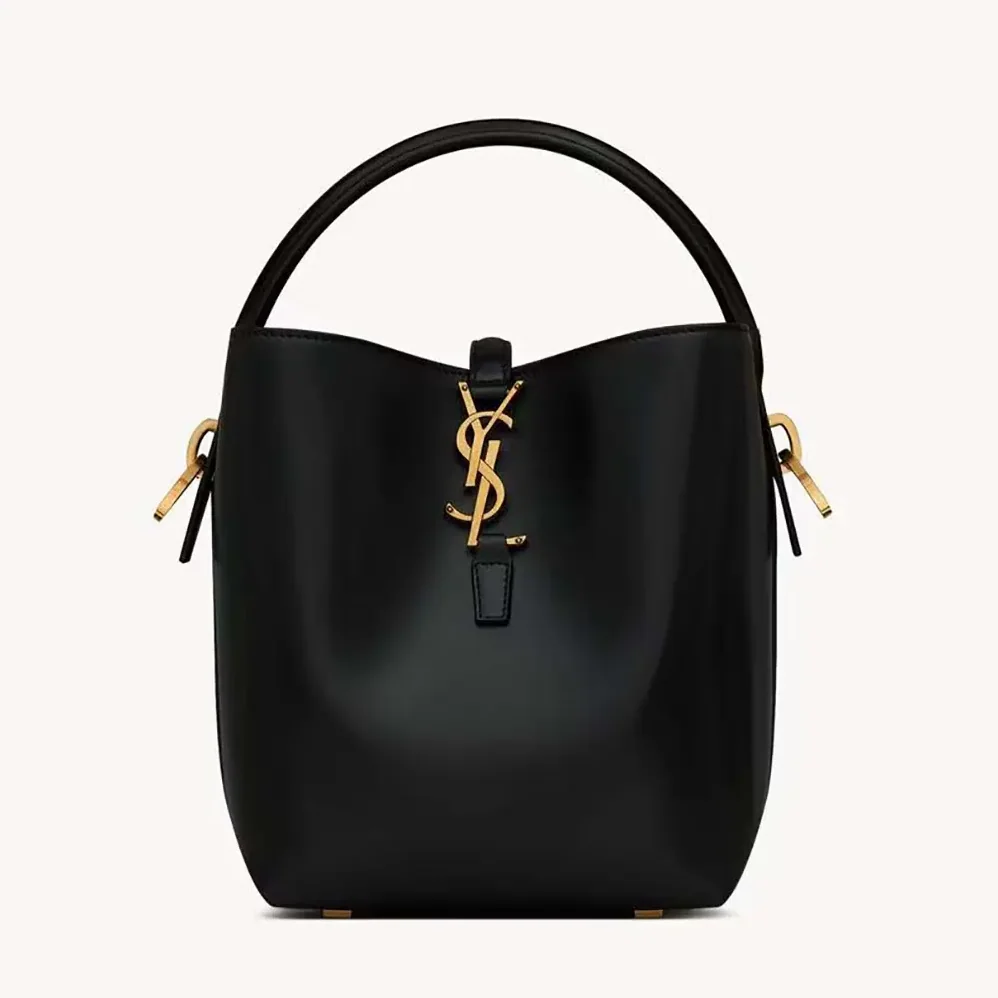 Saint Laurent YSL Le 37 Small in Shiny Leather for Women in Black Saint Laurent YSL Le 37 Small in Shiny Leather for Women in Black