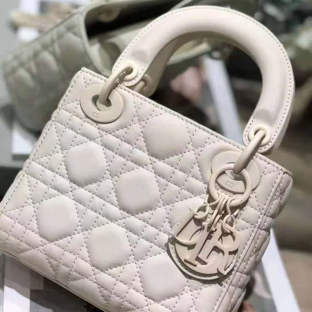 Dior Mini Lady Dior Bag Latte Ultramatte Cannage Calfskin for Women Dior Mini Lady Dior Bag Latte Ultramatte Cannage Calfskin for Women