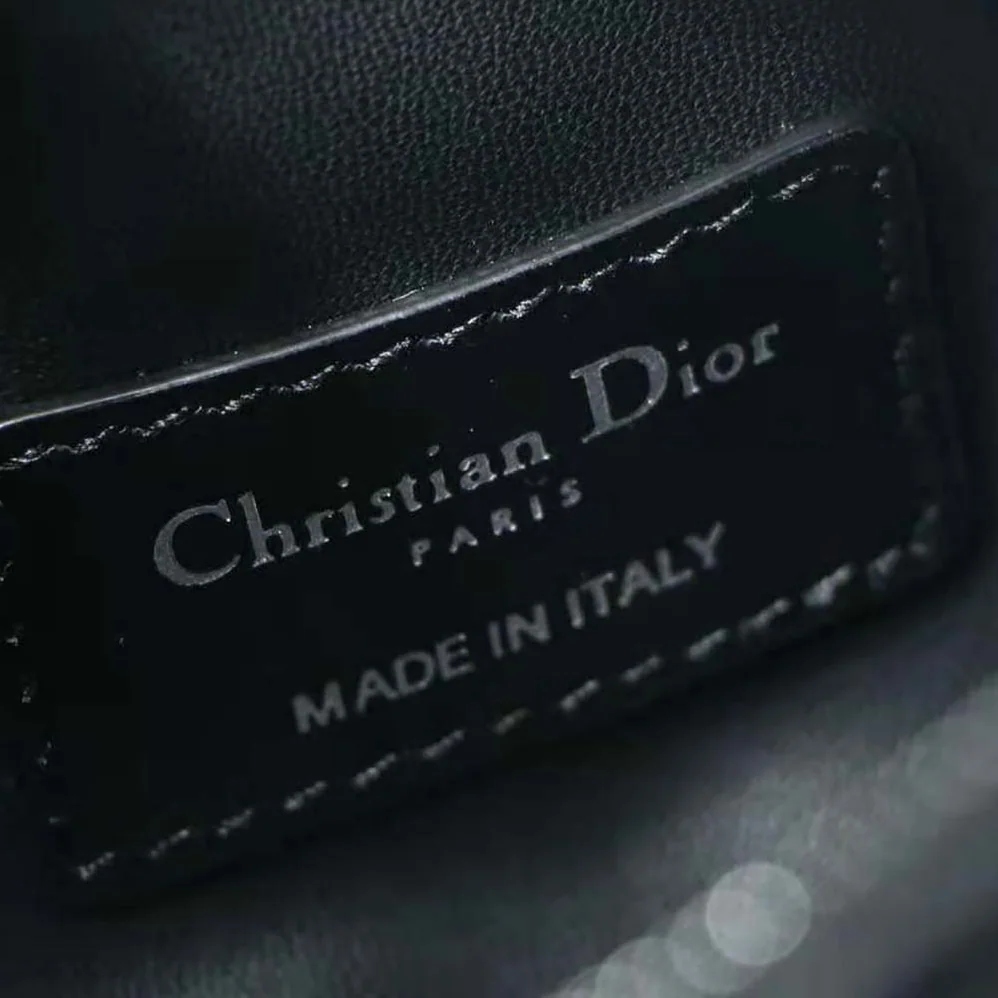 Dior Small Diortravel Nomad Pouch Black Macrocannage Calfskin for Women