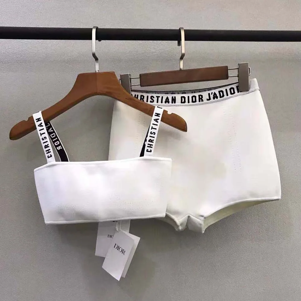 Dior Bralette White Stretch Viscose for Women