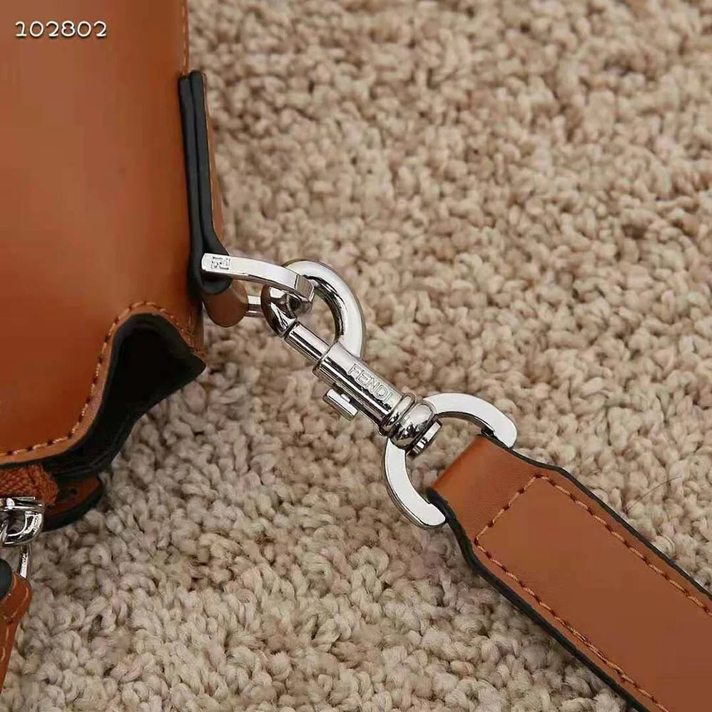 Fendi Medium by the way Brown Leather Boston Bag for Women