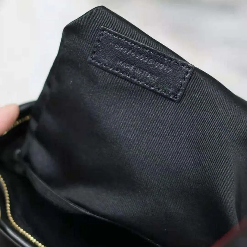 Saint Laurent YSL Calypso Small Pouch in Lambskin for Women in Black Saint Laurent YSL Calypso Small Pouch in Lambskin for Women in Black
