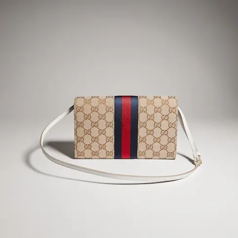 Gucci Horsebit Web Wallet With Strap Shoulder Bag / Sand/ Dark Brown Gold Hardware A00B8I FAF1B 9664 Gucci Horsebit Web Wallet With Strap Shoulder Bag / Sand/ Dark Brown Gold Hardware A00B8I FAF1B 9664