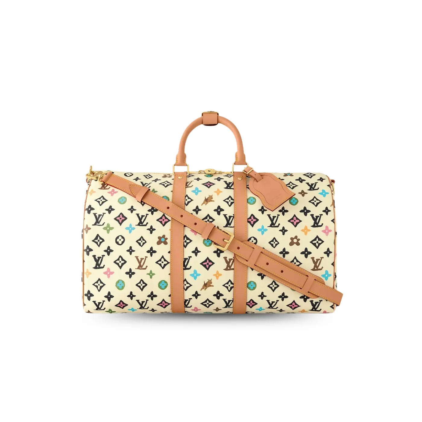 Louis Vuitton Keepall Bandouliere 45 Travel Bag in Vanilla Gold Hardware Louis Vuitton Keepall Bandouliere 45 Travel Bag in Vanilla Gold Hardware