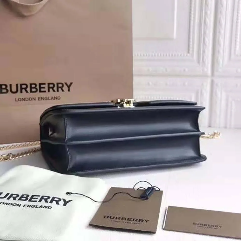 Burberry Medium Quilted Monogram Lambskin TB Bag for Women in Black Burberry Medium Quilted Monogram Lambskin TB Bag for Women in Black