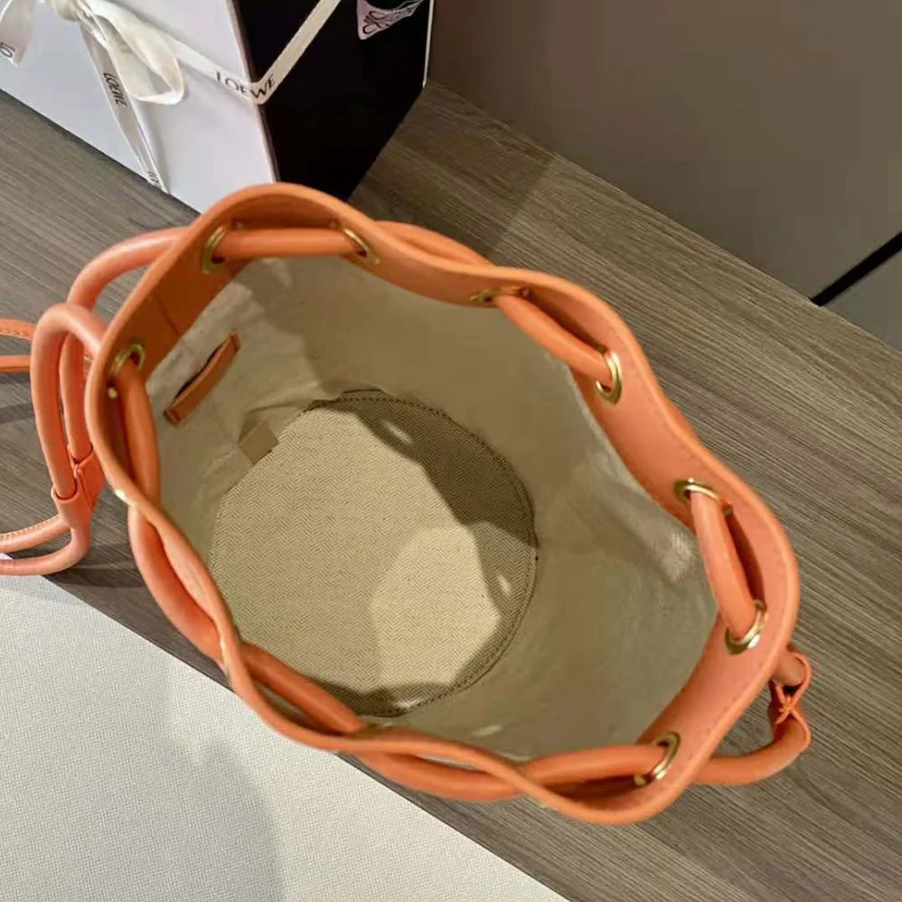 Loewe Small Sailor Bag in Nappa Calf for Women in Orange Loewe Small Sailor Bag in Nappa Calf for Women in Orange