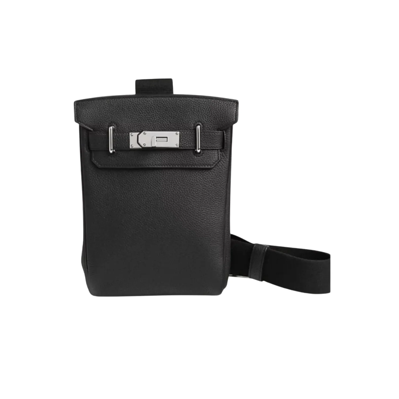Hermes Hac A Dos PM Backpack in Noir Silver Hardware