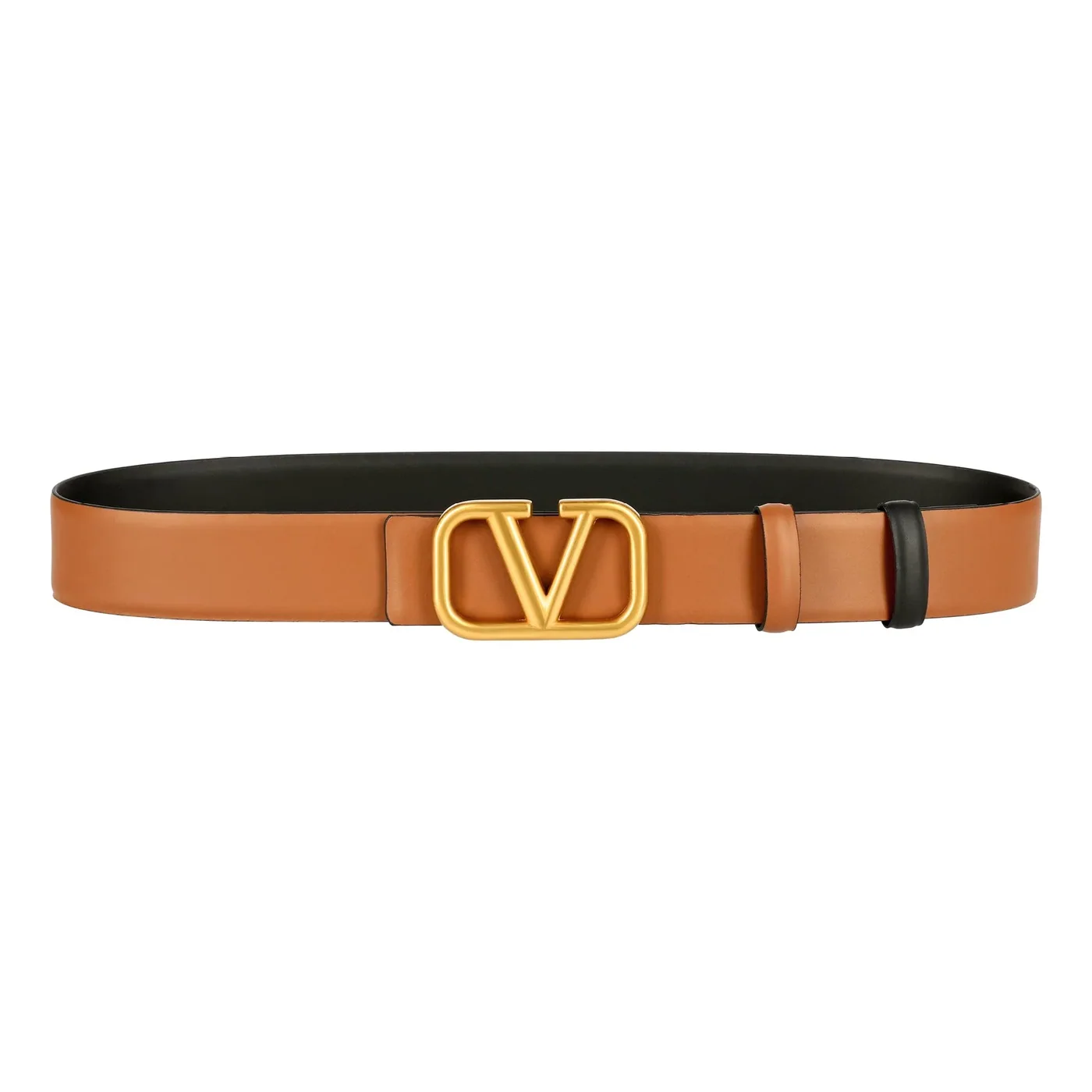 Reversible Amazing Gold Buckle Leather Belt