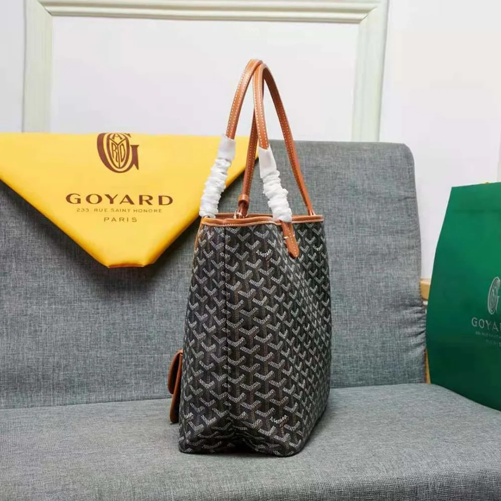 Goyard Sac Artois MM in Goyardine Canvas & Chevroches Calfskin for Women in Brown Goyard Sac Artois MM in Goyardine Canvas & Chevroches Calfskin for Women in Brown