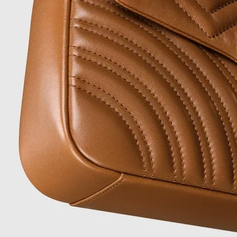 Gucci Marmont Medium Shoulder Bag in Brown Light Gold Hardware Gucci Marmont Medium Shoulder Bag in Brown Light Gold Hardware