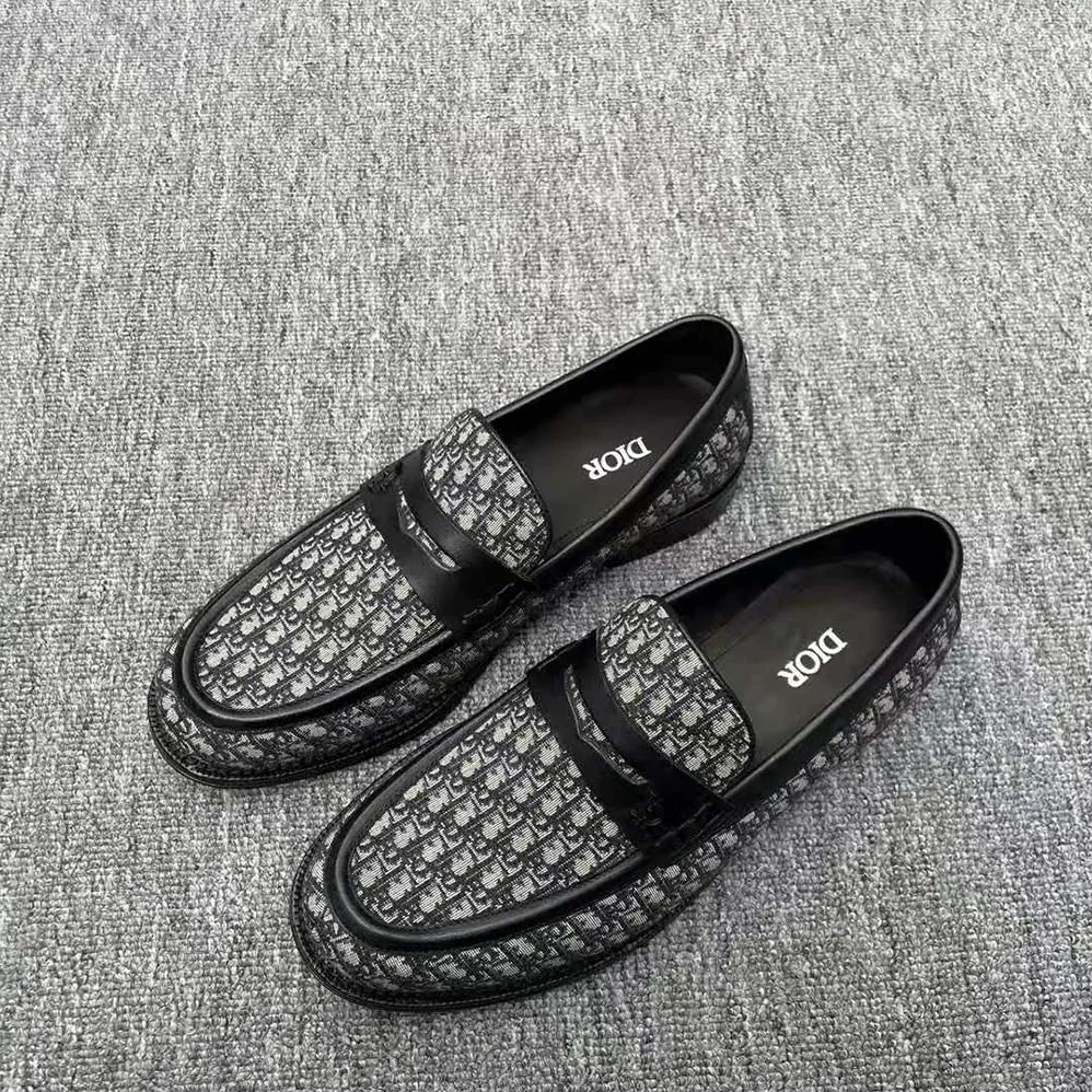 Dior Granville Loafer Beige and Black Dior Oblique Jacquard for Men