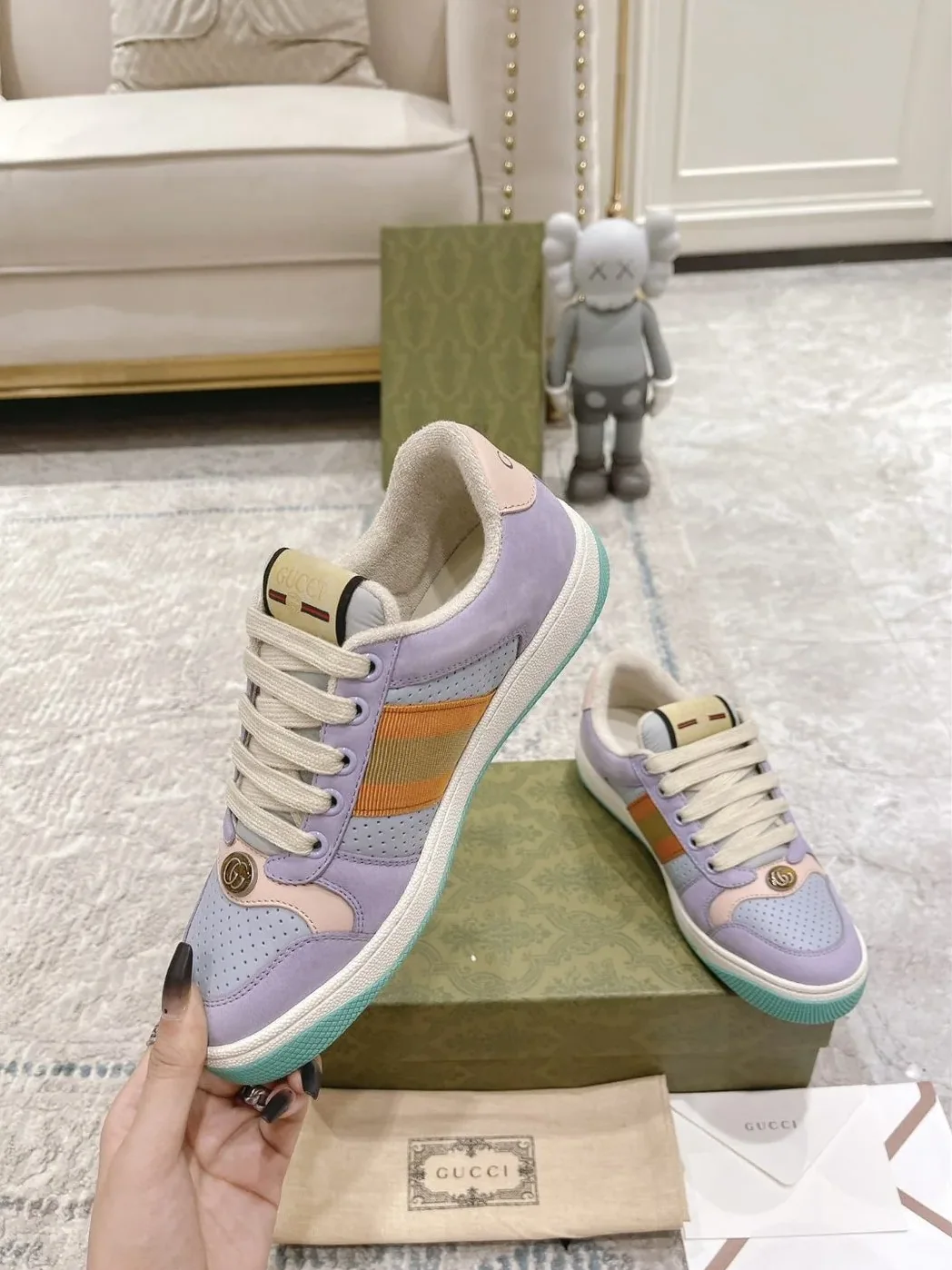 Gucci Gucci Lovelight Screener Sneaker Lilac for Women