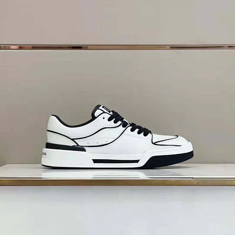 Dolce Gabbana D&G Calfskin Nappa New Roma Sneakers for Unisex in Black