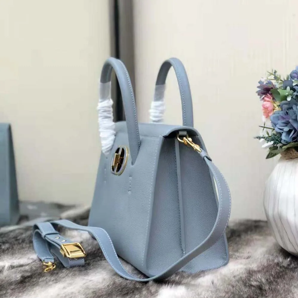 Dior Medium ST Honore Tote Latte Grained Calfskin for Women in Blue Dior Medium ST Honore Tote Latte Grained Calfskin for Women in Blue