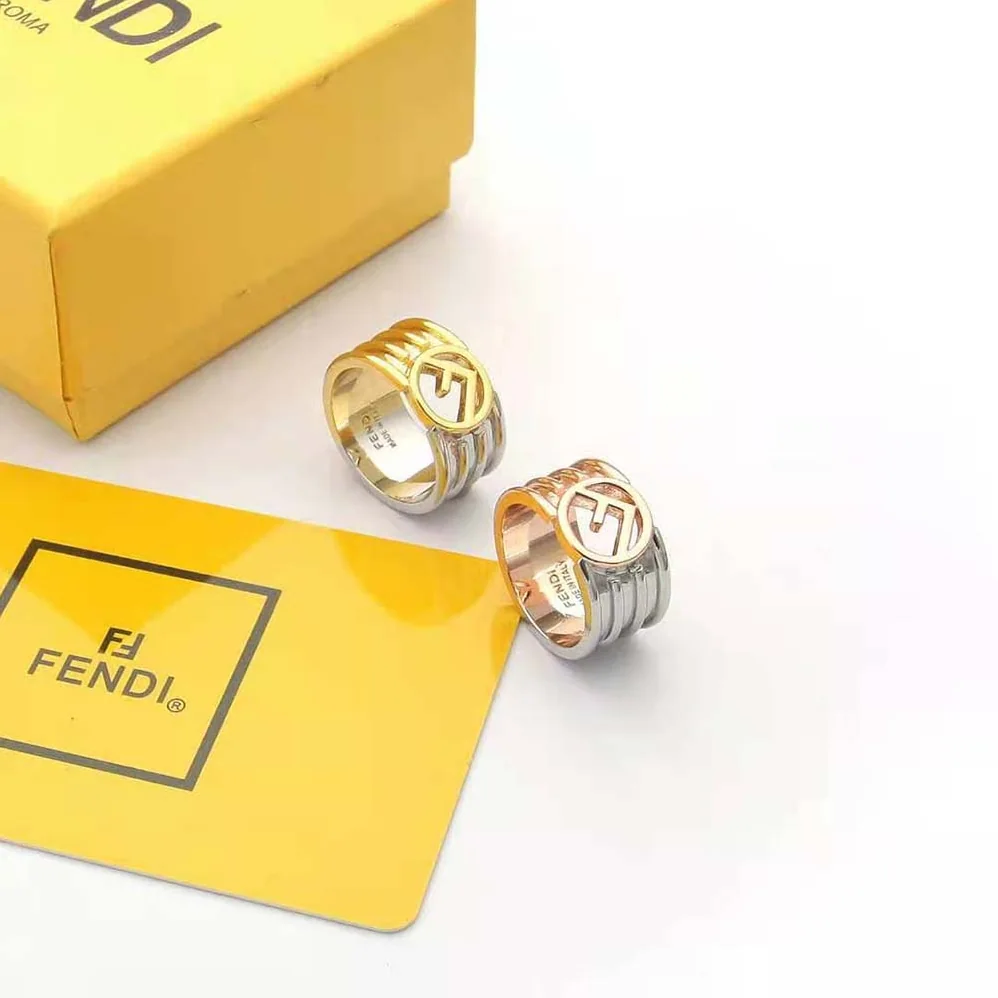 Fendi F is Fendi Gold and Palladium Ring for Women