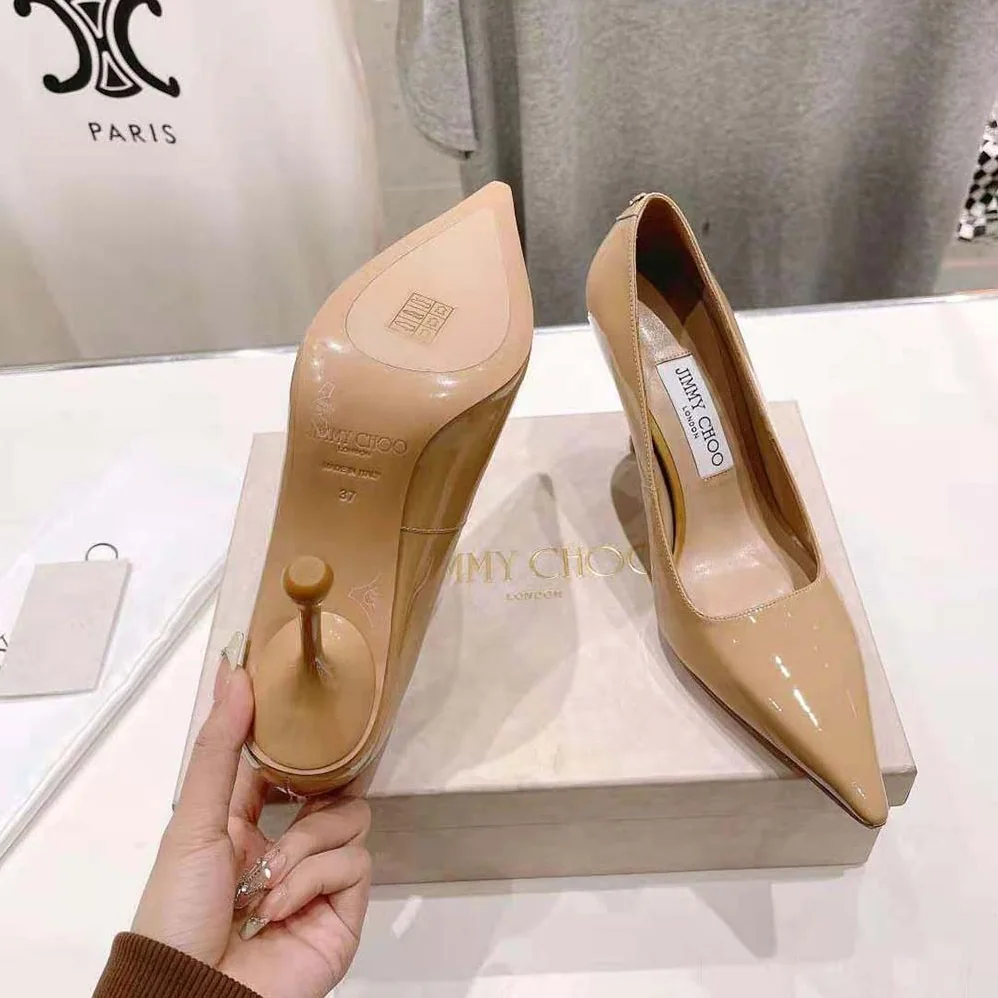 Jimmy Choo Ixia 95 Biscuit Patent Leather Pumps-IXIA95PAT for Women Jimmy Choo Ixia 95 Biscuit Patent Leather Pumps-IXIA95PAT for Women