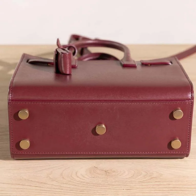 Saint Laurent YSL Sac De Jour in Smooth Leather for Women in Burgundy Saint Laurent YSL Sac De Jour in Smooth Leather for Women in Burgundy