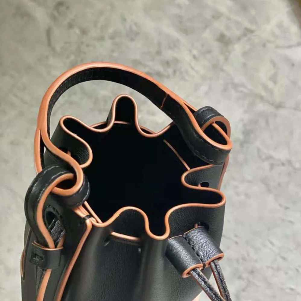 Loewe Nano Balloon Bag in Nappa and Calfskin for Women in Black Loewe Nano Balloon Bag in Nappa and Calfskin for Women in Black