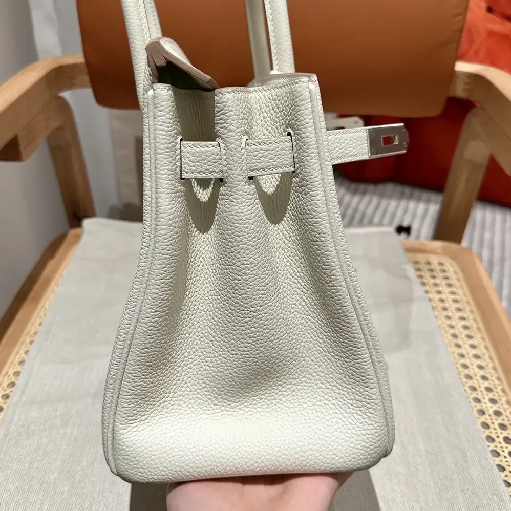 Hermes Birkin 30 Bag in Epsom Leather with Silver Hardware in White/Silver Hermes Birkin 30 Bag in Epsom Leather with Silver Hardware in White/Silver