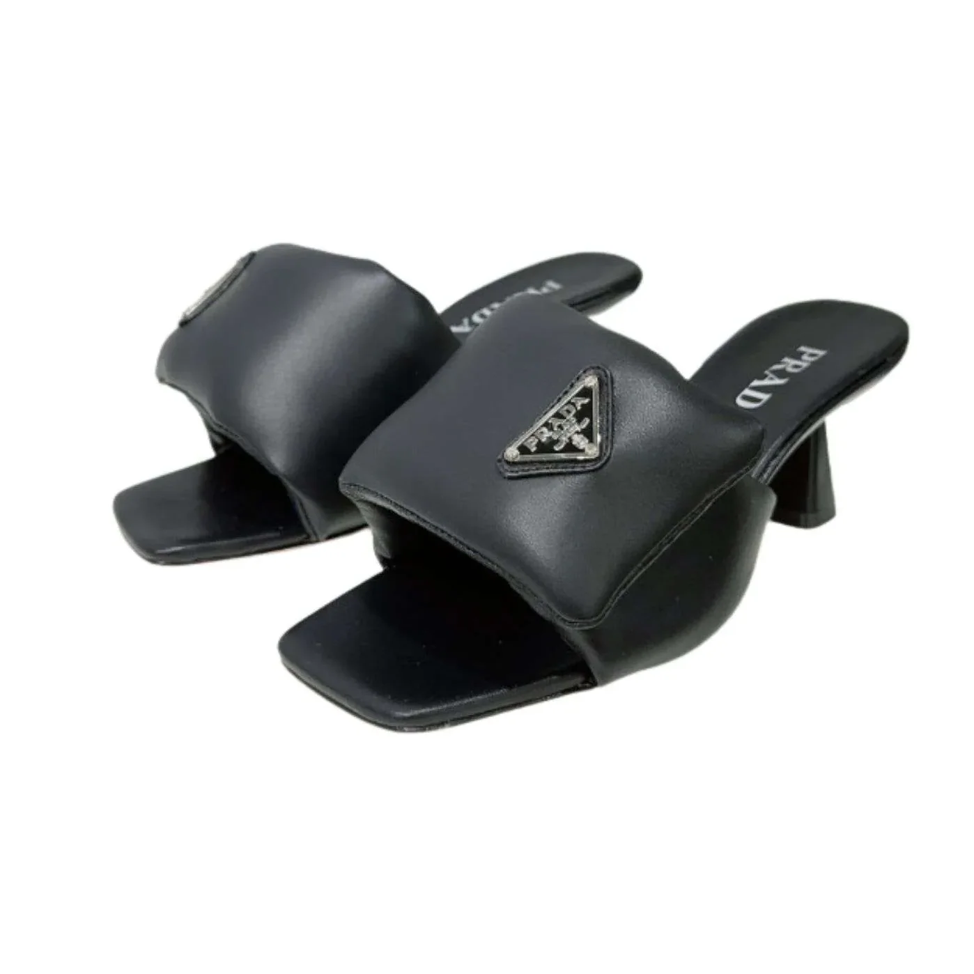 Prada Soft Padded Nappa Sandals Black Prada Soft Padded Nappa Sandals Black