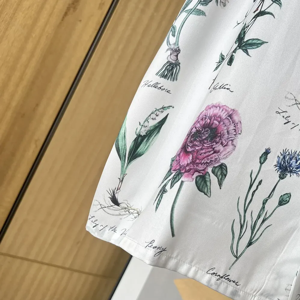 Dior Herbarium Illustration Short for Men in Sleeved Shirt