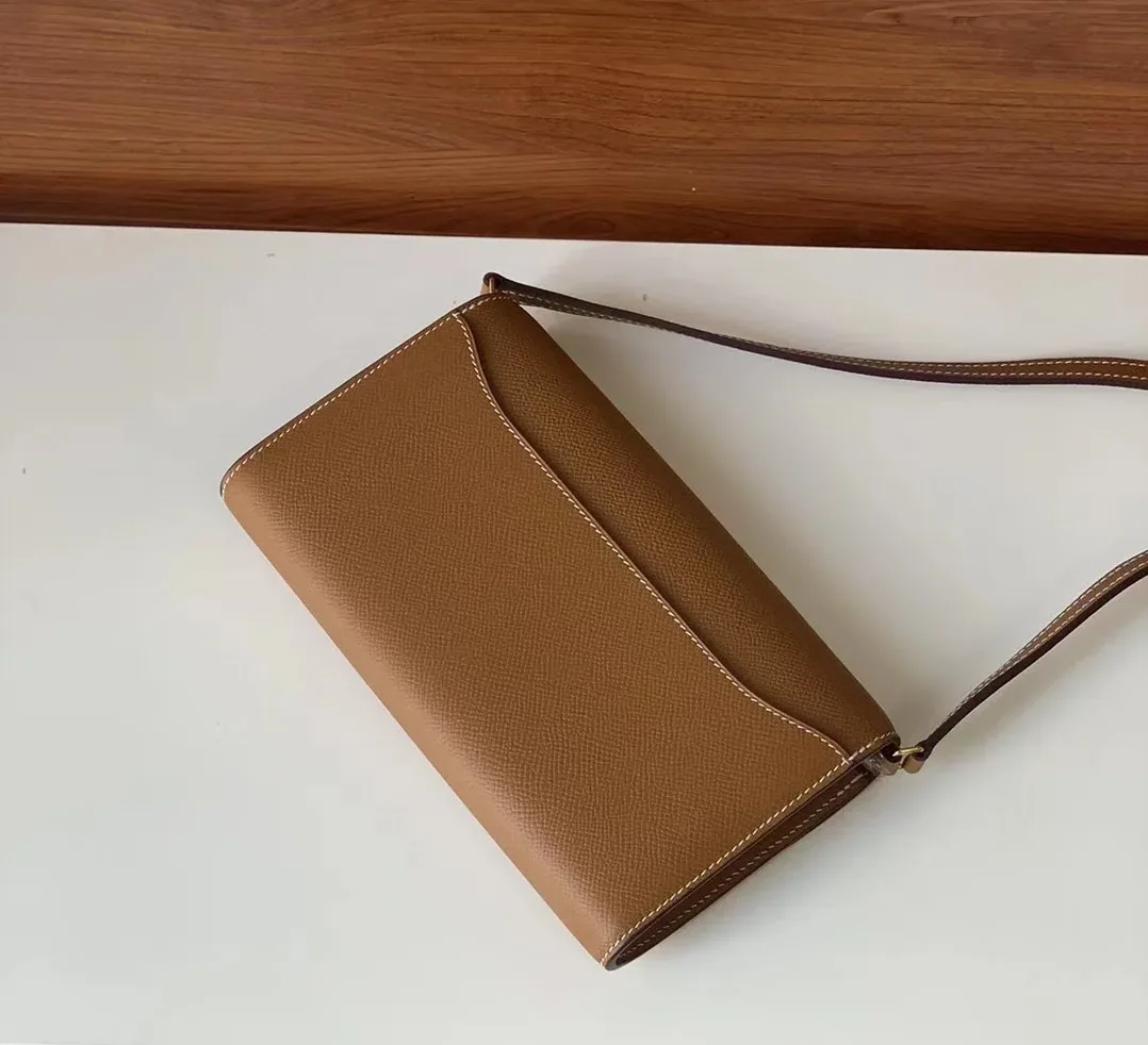 Hermes Constance Togo Long Wallet in Gold Toned Hardware Brown Hermes Constance Togo Long Wallet in Gold Toned Hardware Brown