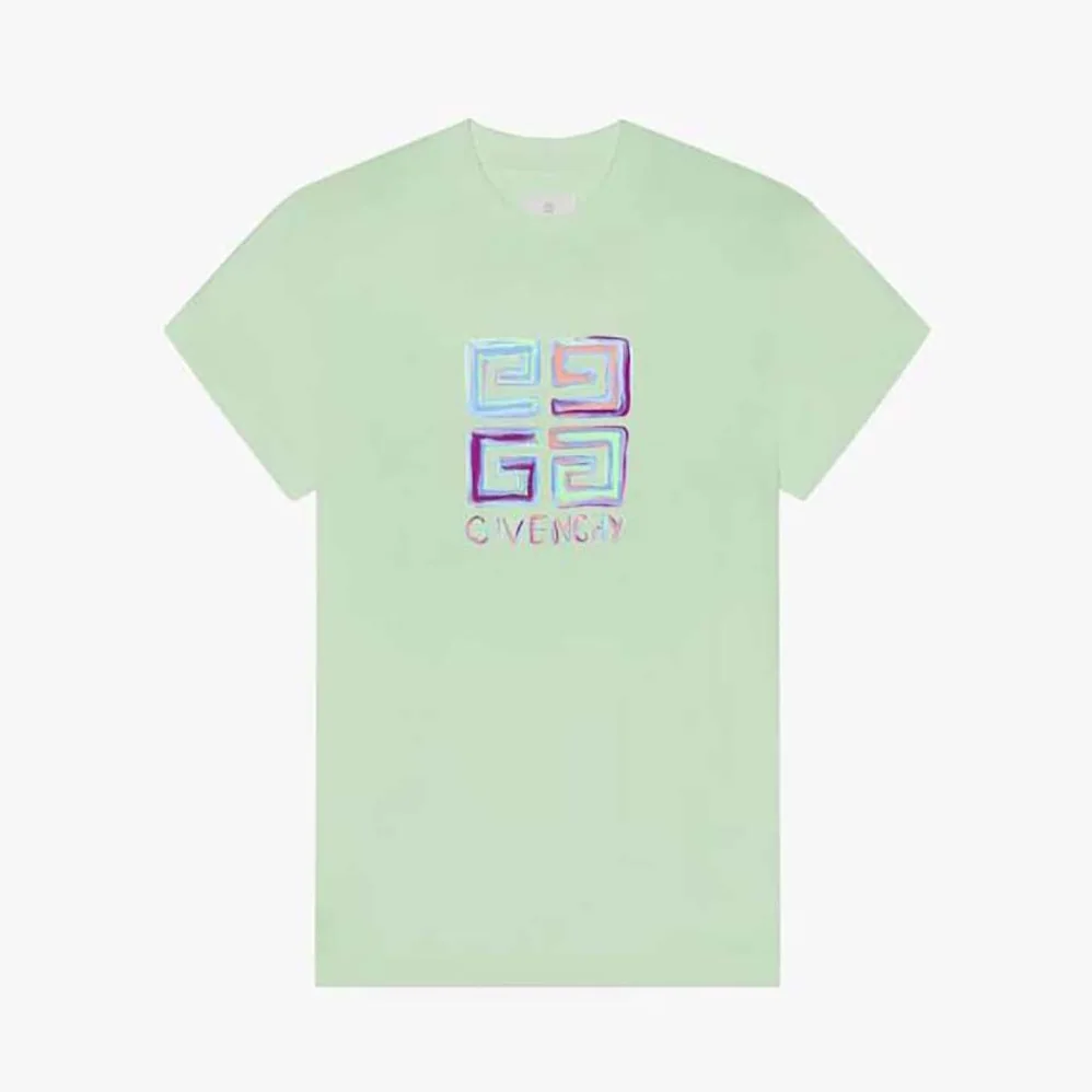 Givenchy 4G Givenchy Slim Fit T-shirt for Men in Aqua