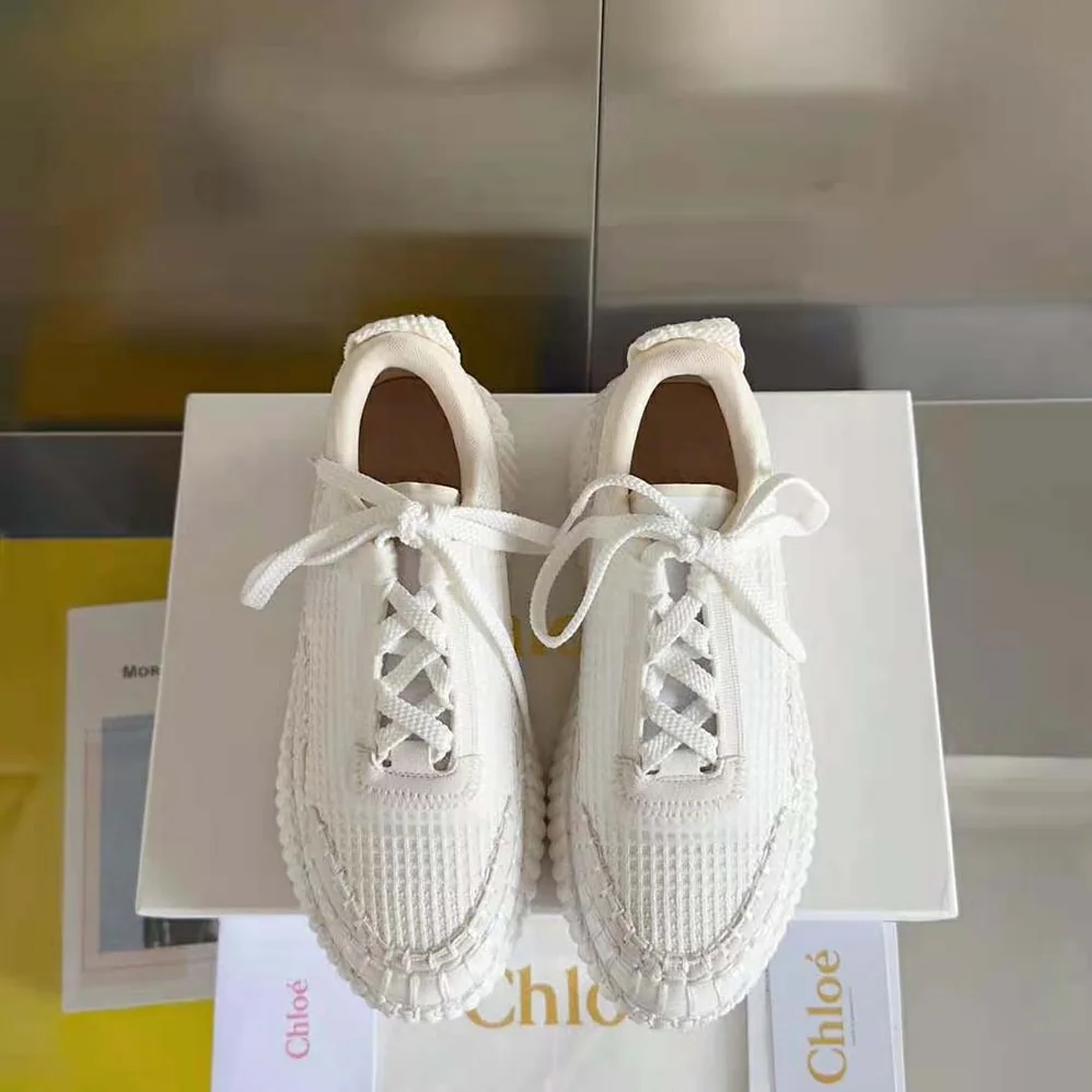 Chloe Nama Sneaker for Unisex in White Chloe Nama Sneaker for Unisex in White