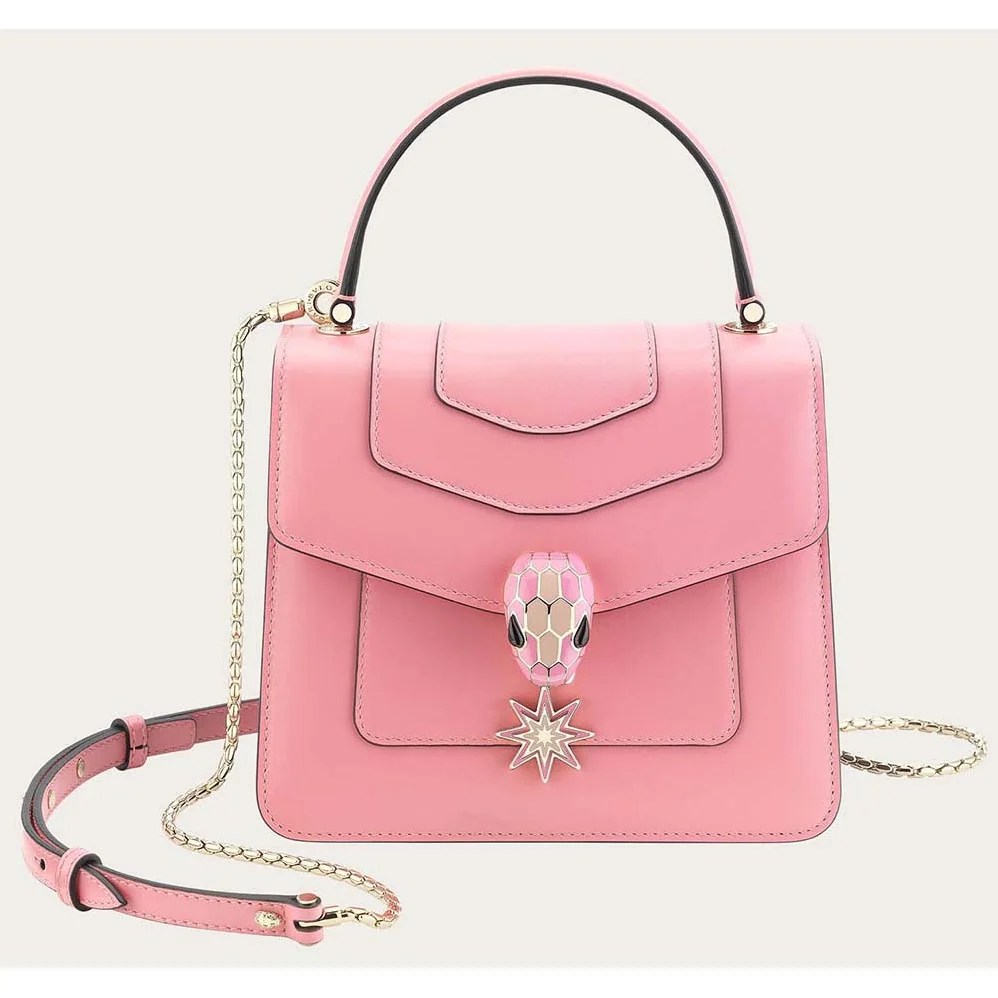 Bvlgari Serpenti Forever in Candy Quartz Calf Leather for Women in Pink