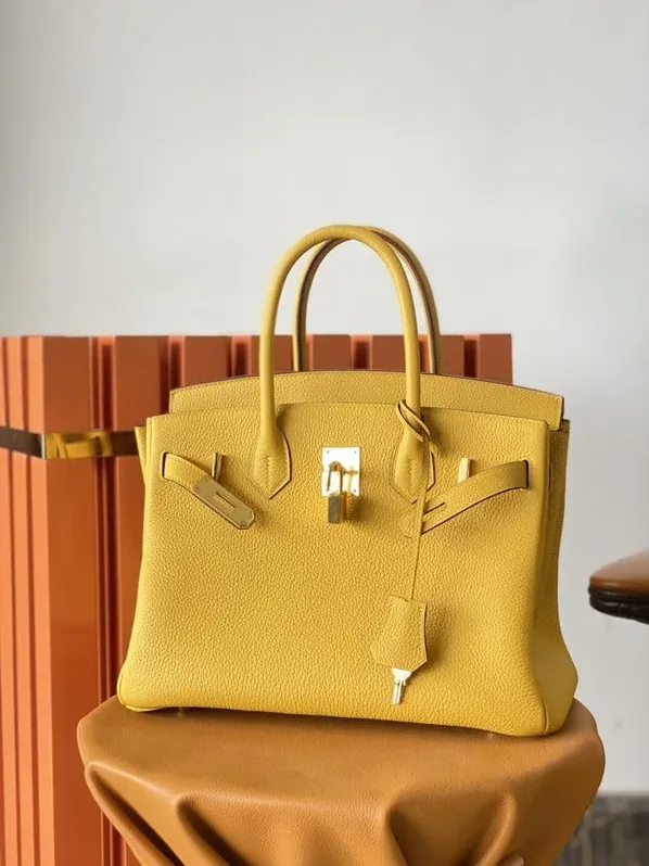 Hermes Birkin Nata Swift Yellow Gold Toned Hardware /