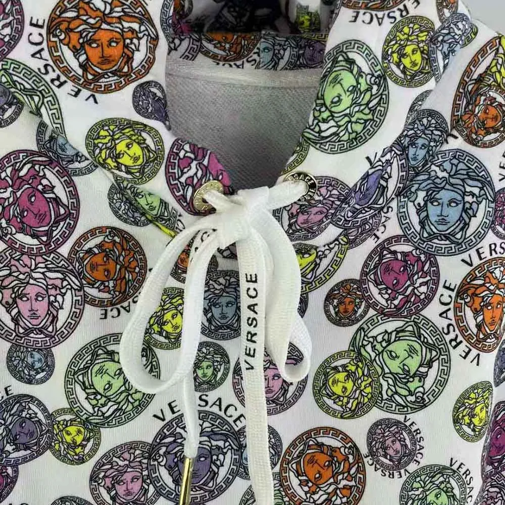 Versace Medusa Amplified Print Cotton Hoodie for Women