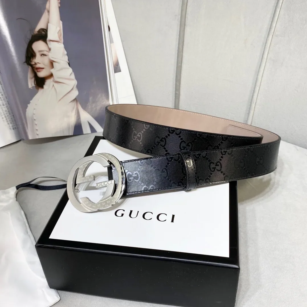 Gucci GG Supreme Belt With G Buckle Beige/Blue, for Women Gucci GG Supreme Belt With G Buckle Beige/Blue, for Women
