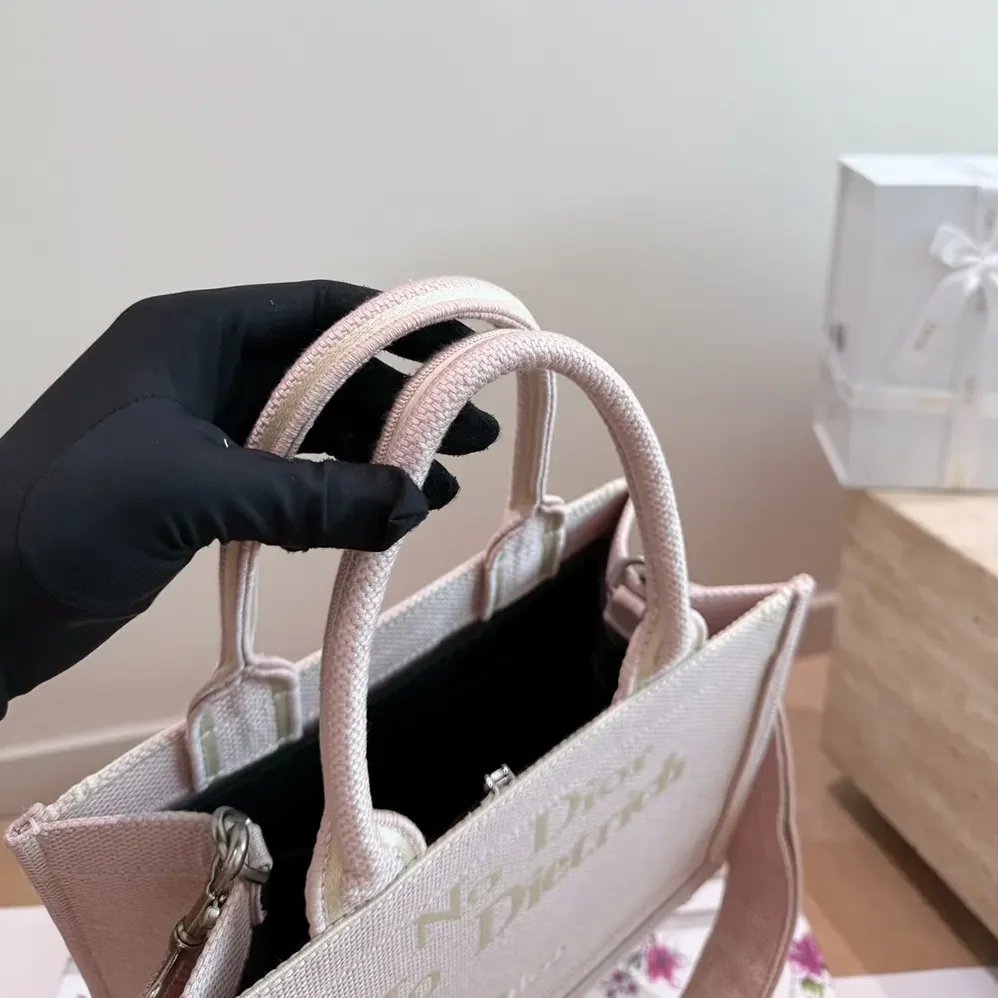 Dior Medium Dior Book Tote with Strap Rose Tendre No Dior No Dietrich Embroidery for Women Dior Medium Dior Book Tote with Strap Rose Tendre No Dior No Dietrich Embroidery for Women