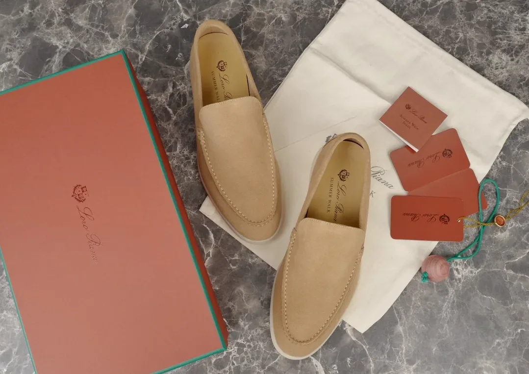 Loro Piana Summer Walk Loafers Light Wood Smoke FAE8124_H755 Loro Piana Summer Walk Loafers Light Wood Smoke FAE8124_H755