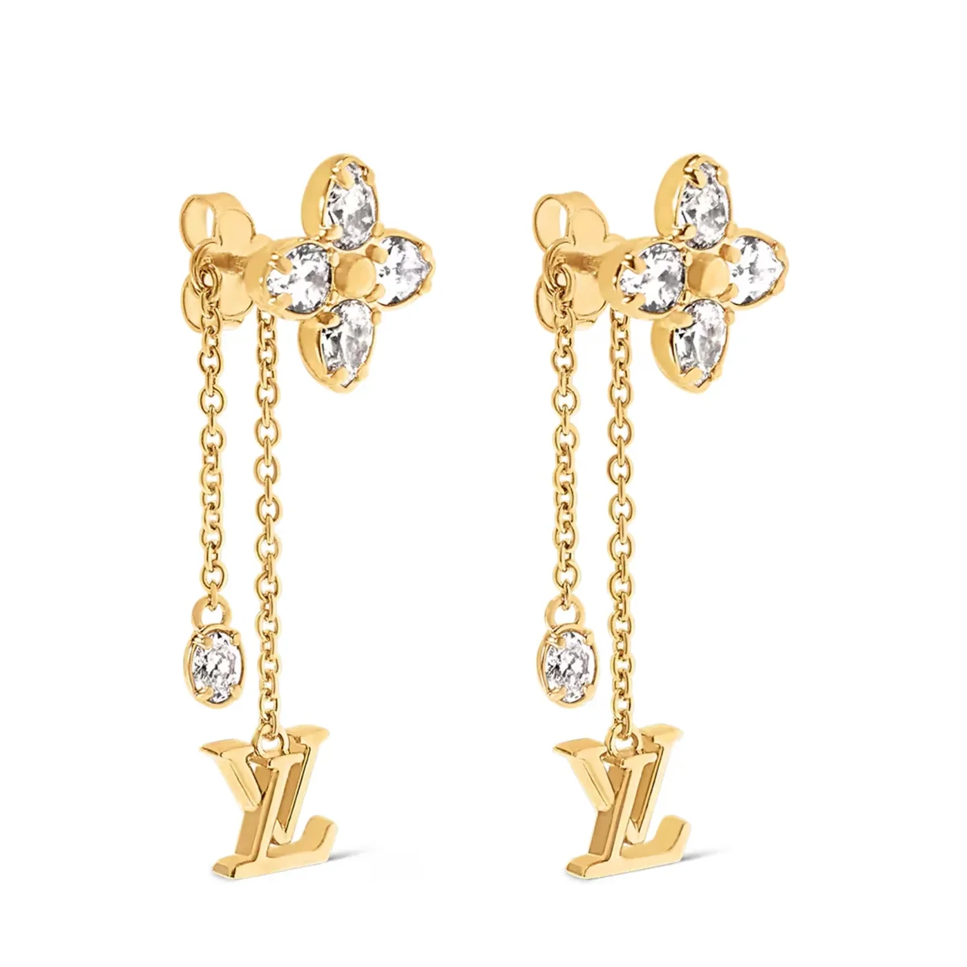 Louis Vuitton LV Dazzle Earrings Gold in Toned Louis Vuitton LV Dazzle Earrings Gold in Toned