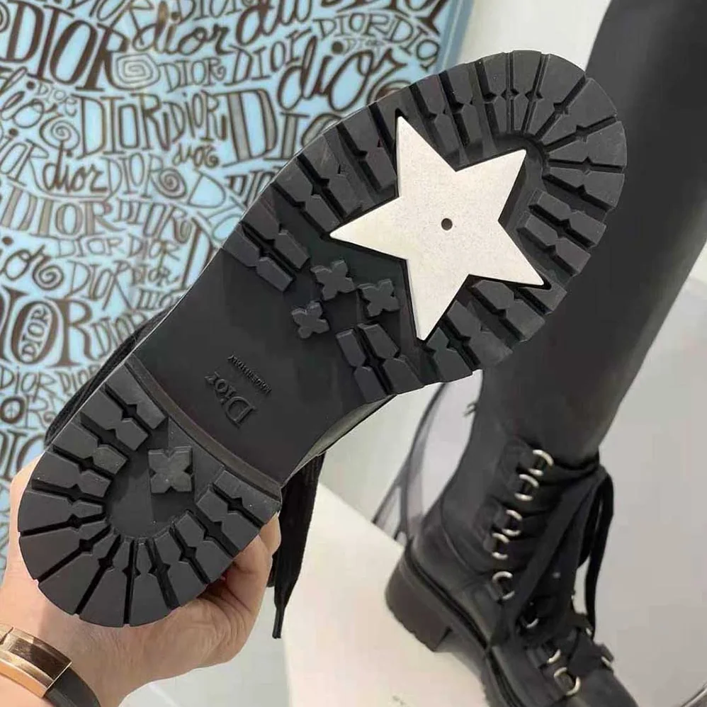 Dior D-Doll Thigh Boot Black Lambskin for Women