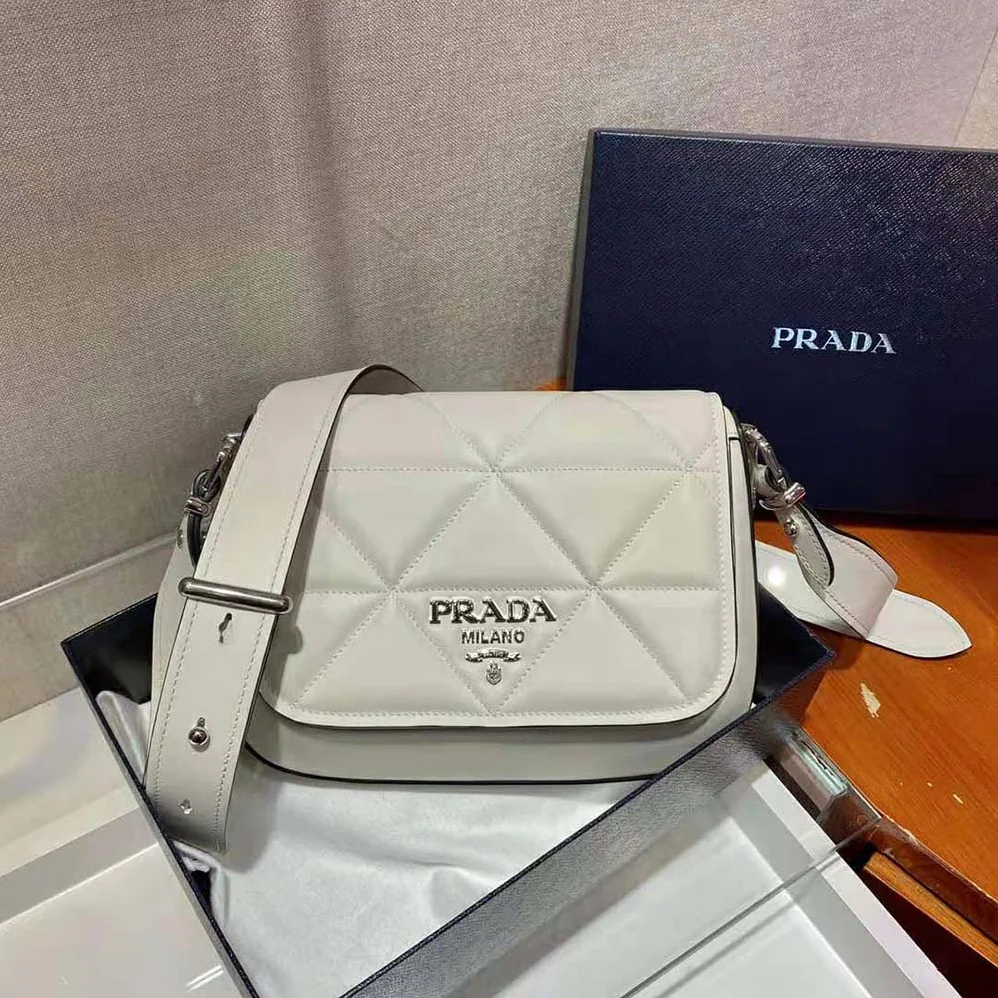 Prada Spectrum Leather Bag for Women in White