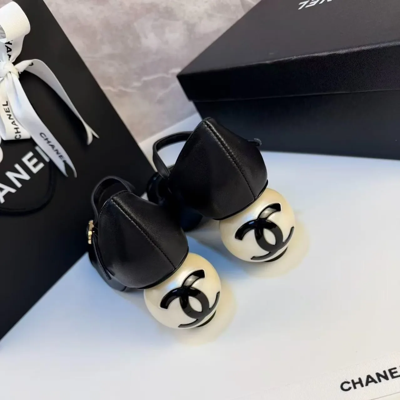 Chanel Mary Janes Black