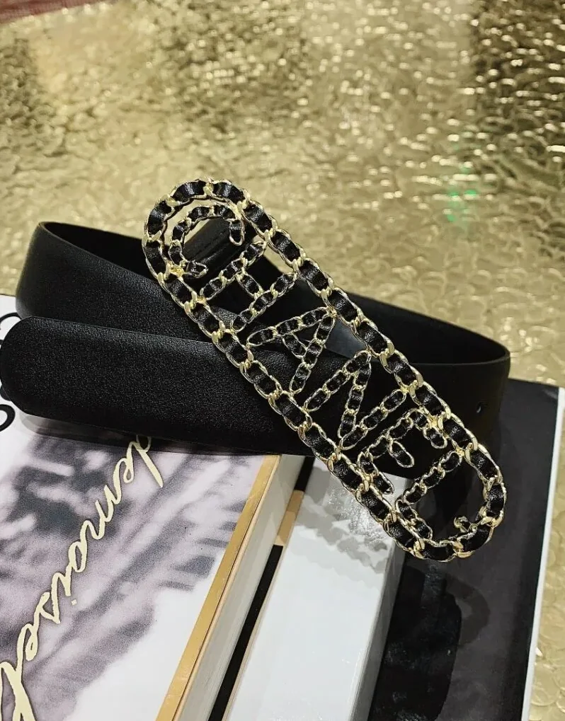 Chanel Vintage Chain Buckle Belt Black