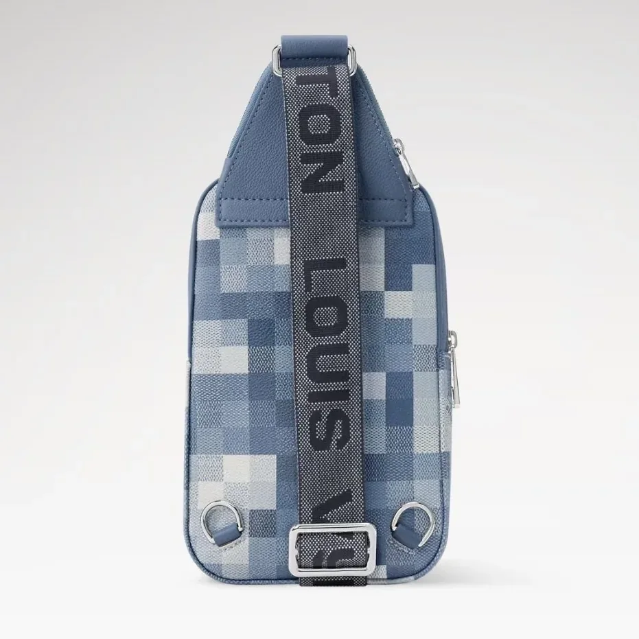 Louis Vuitton Avenue Slingbag PM Crossbody / Indigo Blue Damoflage Silver Hardware