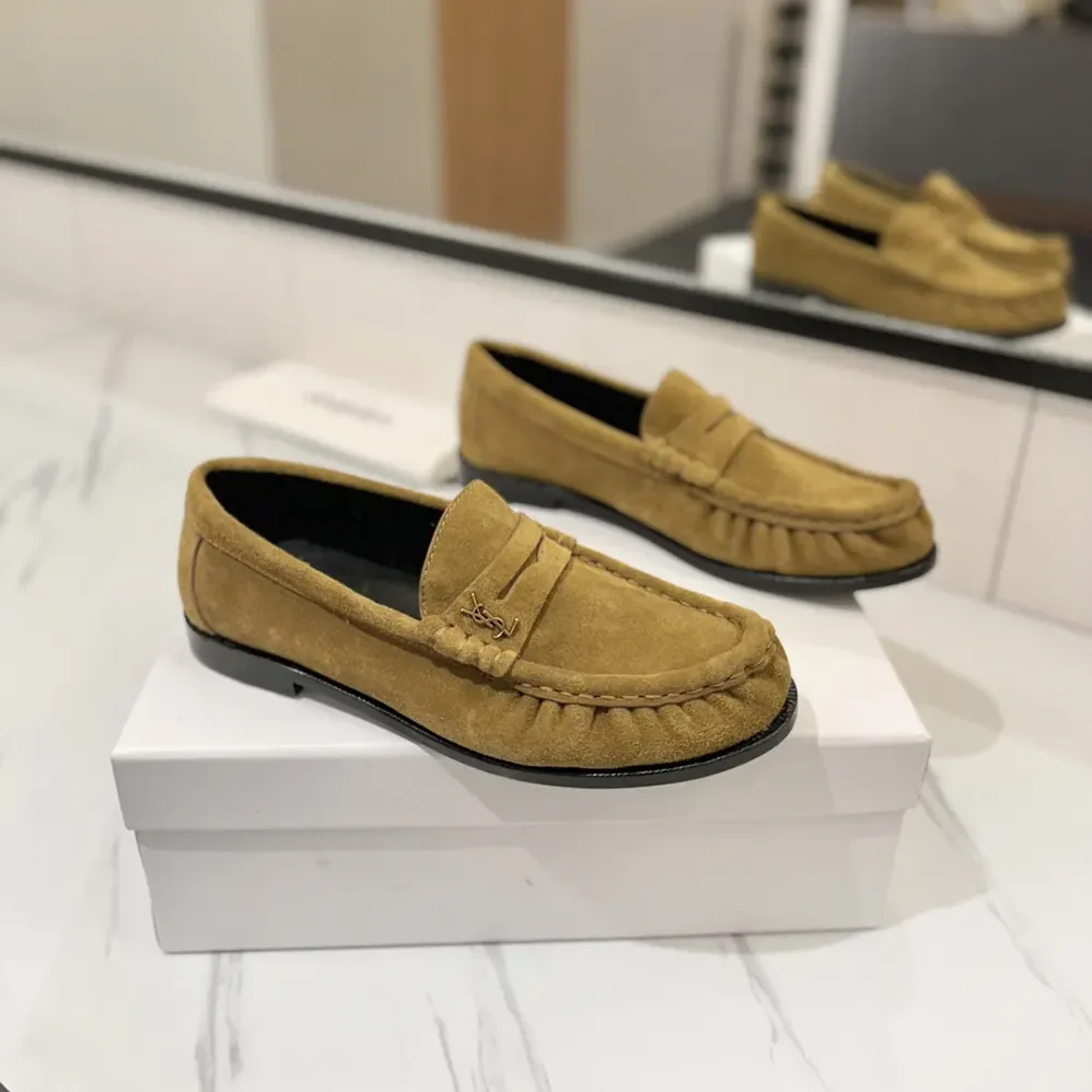 Saint Laurent YSL Le Loafer Supple in Suede for Unisex in Brown Saint Laurent YSL Le Loafer Supple in Suede for Unisex in Brown