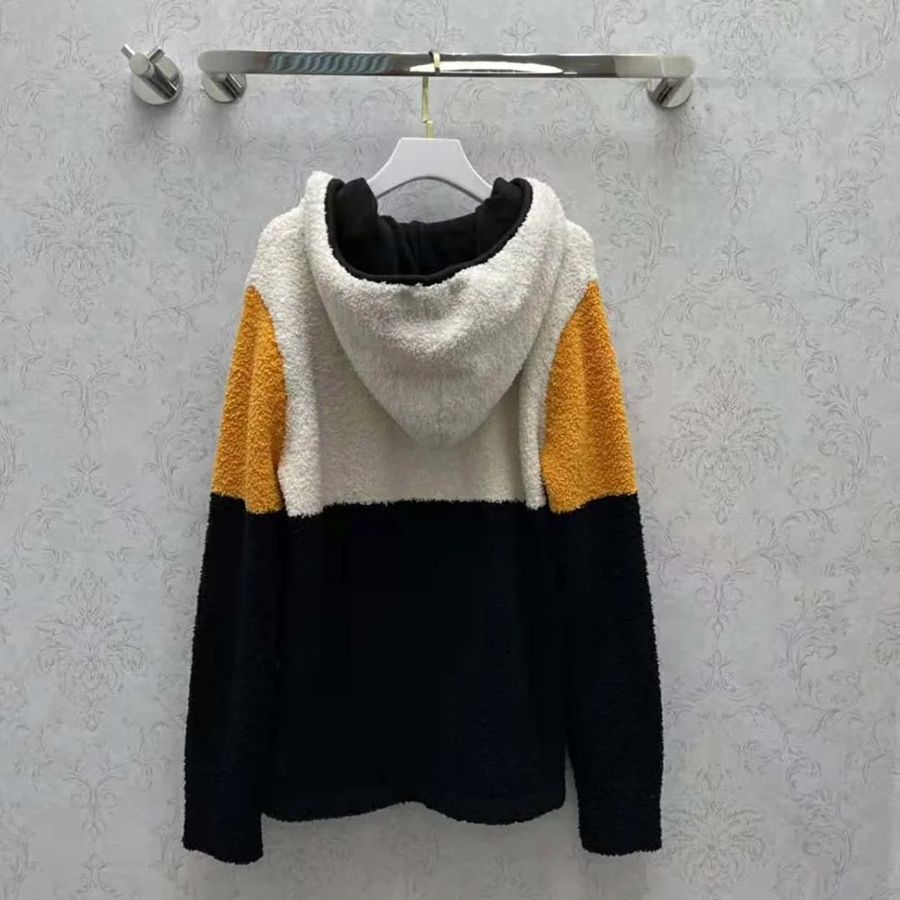 Fendi Multicolor Wool Sweatshirt with Drawstring Hood for Women
