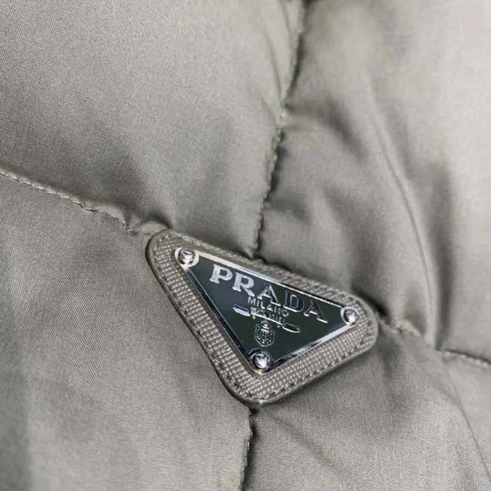Prada Cropped Technical Cotton Down Jacket for Men