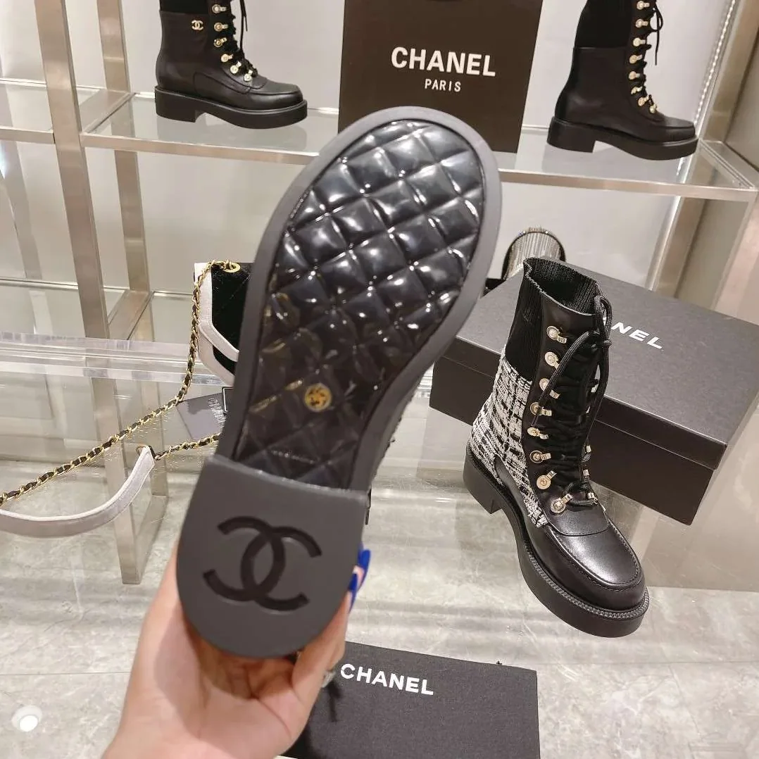 Chanel Short Boots Black Chanel Short Boots Black