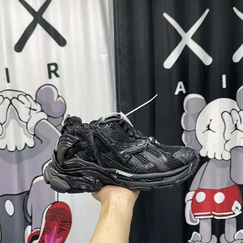 Balenciaga Runner Sneaker in Black Mesh and Nylon for Women Balenciaga Runner Sneaker in Black Mesh and Nylon for Women